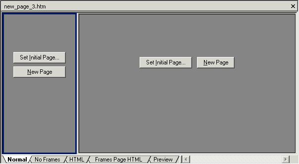 Click on the Frames Pages tab in the New dialog box. 3. Select the frame you want to use, and click OK.
