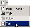262 Microsoft FrontPage 2000 Lesson 11-1: Add a Task Figure 11-1 The New Task dialog box The task name Prioritize your tasks here. Type a description of the task at hand here.