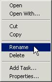 Chapter Three: Working with Web Pages 91 Lesson 3-8: Renaming a Web Page Figure 3-15 The changed page name Figure 3-16 The Rename dialog box and the Rename progress dialog box Error!
