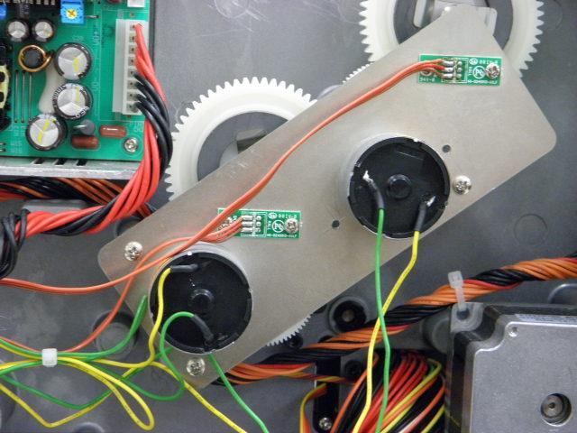 Disconnect the DC motor connectors from the main board.