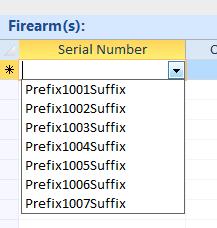 After either typing a Serial Number or selecting one from the list, the rest of the data