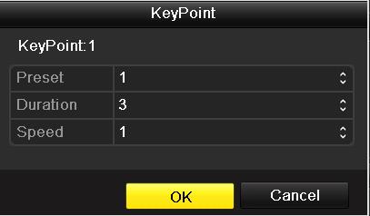 Select patrol number. 3. Select the under Patrol option box to add key points for the patrol. Figure 4.6 PTZ- Add Key Point 4. Configure key point parameters, such as the key point No.
