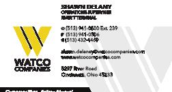 4.0 / APPLICATION WATCO COMPANIES / CORPORATE IDENTITY GUIDELINES 16 BUSINESS CARDS To ensure brand consistency business cards have been designed as part of an overall brand collateral package.