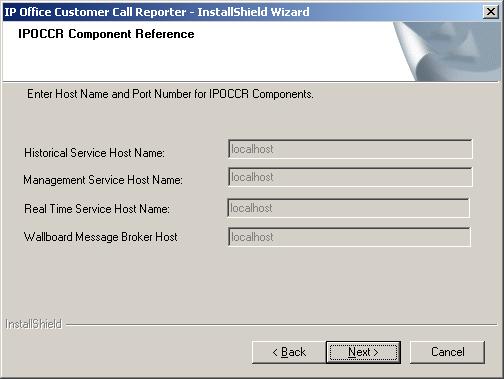 Feature Installation Notes IPOCCR Database This IP Office Customer Call Reporter component must be run on the same computer as the MS-SQL server software.