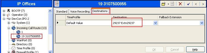To create an Incoming Call Route, right click on the Incoming Call Route in the left Navigation Pane and select New (not shown).