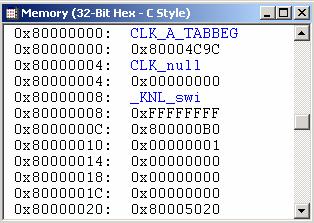 Basic Debugging 5.2.5 Memory Window The Memory window allows you to view the contents of memory starting at a specified address.