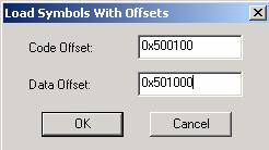 Setting Up Your Environment for Debug Symbols can be loaded by selecting File >Load Symbols >Load Symbols Only from the main menu and then using the Load Symbols dialog box to select the desired COFF
