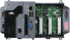 NO Frame Ground COM4 (RS-3/RS-485) COM (RS-3) COM3 (RS-485) Port CF Card Slot VGA Port 3 I/O Slots DIP switch COM: RS-3 COM: RS-3 COM3: RS-485 COM4: RS-3/485 COM5: RS-3 Note: Only XP-8048-CE6 has the