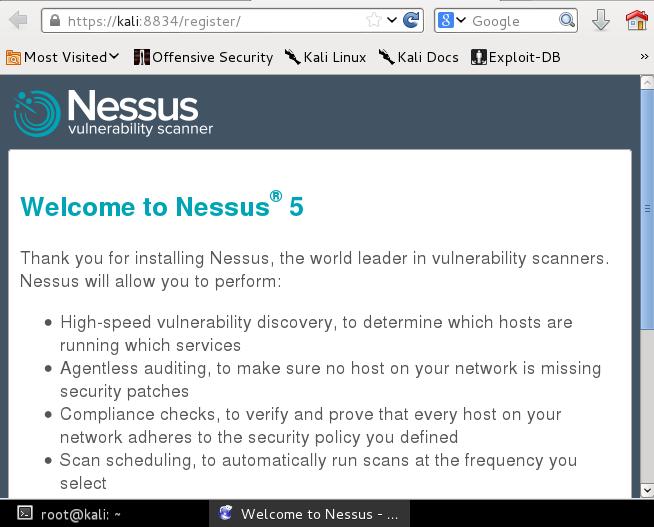 TASK #2 Login to Nessus using the following link https://127.0.