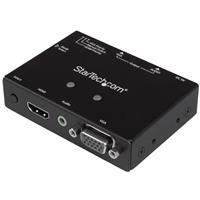 2x1 VGA + HDMI to VGA Converter Switch w/ Priority Switching 1080p StarTech ID: VS221HD2VGA The VS221HD2VGA VGA & HDMI Auto Switch lets you connect two distinct A/V sources -- one VGA and one HDMI to