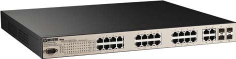 Rackmount PoE Switch, 4 x Gbit/s SFP/C Westermo i-line MRI-128-F4G-PSE/24/16 MRI-120-F4G-PSE/8 24-port Fast Ethernet and 4-port Gigabit SFP combo ports Up to 24 ports support both 15.4W IEEE 802.