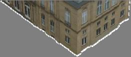 Kada 45 Fig. 3: Original (left) and generalised (middle) 3D building model and an overlay of both models (right). 3.4. Results from the Surface Simplification Approach Because of the many extrusions, the complexity of the example model of the New Palace of Stuttgart that is shown in Fig.