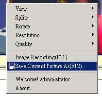 8-6-1 Recording AVI - Select save as AVI, and then select the maximum number of frame in each file.