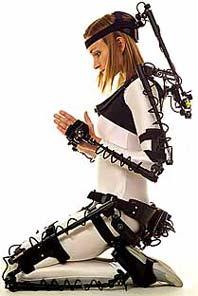 Electromechanical motion capture Exo-skeleton worn over subject Rigid rods connected by potentiometers Pros: Real-time recording, high accuracy, affordable, self-contained,