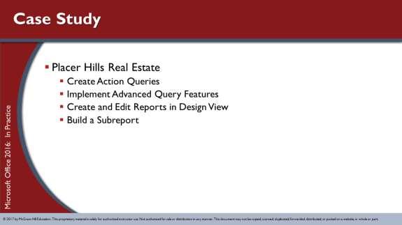 Case Study Placer Hills Real Estate will be used