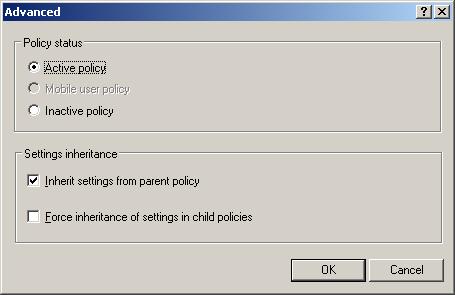 policy configuration window. Figure 68. The policy properties window 3.