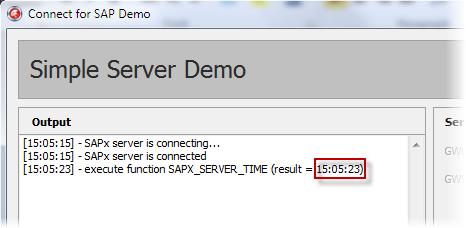 To test how the external server responds it is need to return back to the SAP GUI and call the function module by pressing Test/Execute button.