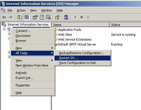 Working with Internet Information Services Manager Unless otherwise specified, instructions and figures in this section are based on Windows 2003 R2. See also the section, Requirements for IIS 6.