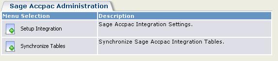 Synchronizing Tables 8. If you are finished, click Continue to exit. If you want to add another company, repeat steps 3 to 6. The Sage Accpac Administration screen appears.