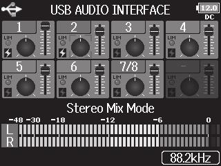 Using USB functions Audio interface settings Audio interface settings The following settings can be made when using the operation.