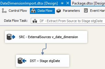 Your data flow design surface configuration should be complete.
