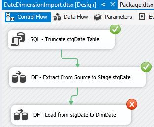 Step 2.1.6: Executing and Troubleshooting Your SSIS Package Now that your package is complete, and there are no syntax / configuration errors, it s time to execute it.