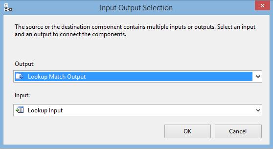 Choose Lookup Match Output then click OK Rename the Lookup to LUP - Lookup SupplierKey with SupplierID.
