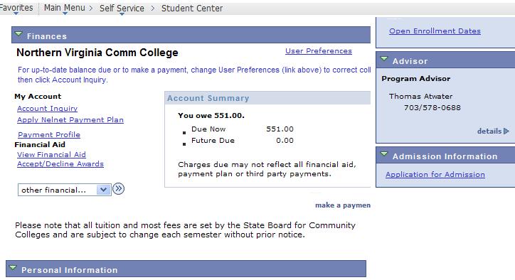 9. View Financial Aid To view your Financial Aid Information, click Click on the Aid Year you