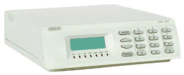 Supports VT100 terminal configuration and remote configuration using control port TSU ESP ISDN BRI DBU Module 2B+D ISDN BRI dial backup via RJ-45