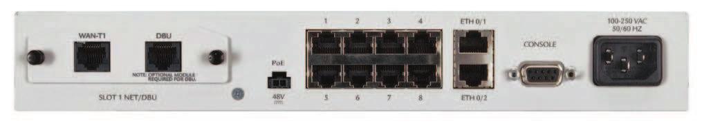 5 D Auto-ranging power (90-250 VAC, 50-60 Hz) RoHS compliant NetVanta 1335 Series NetVanta 1335 Performance-enhanced platform Supports up to two T1s of bandwidth 24-port managed Layer 2 and Layer 3