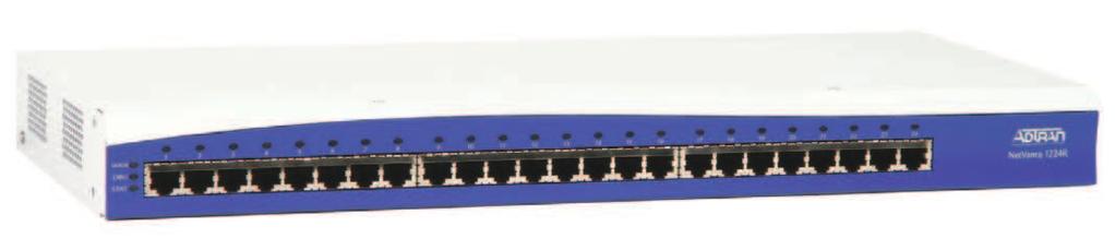 NetVanta 1200R/STR Series NetVanta 1224R and 1224STR 24-port managed Layer 2 Fast Ethernet switches with integral IP router, firewall, and optional VPN Supports all NIMs and DIMs Analog, ISDN BRI, or