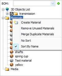 Any material that was applied to that object is removed. 4. Right-click the material you named earlier and click Duplicate. An identical material is created. 5.