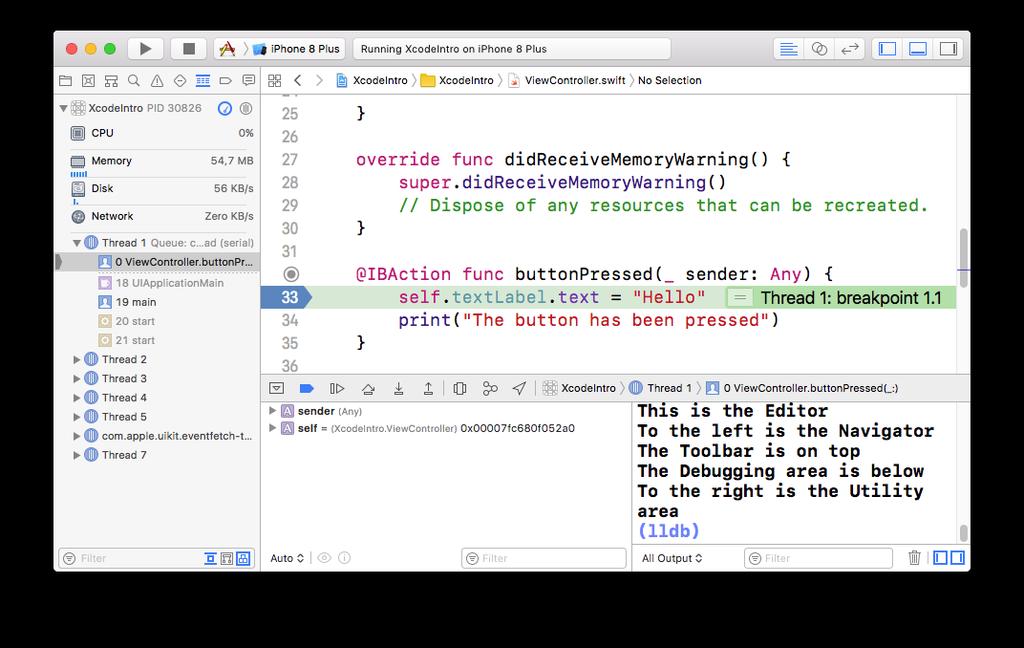 XCode Debugging Set breakpoints for execution on