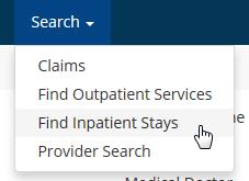 To return to the list, select Back to outpatient services in the upper right corner.