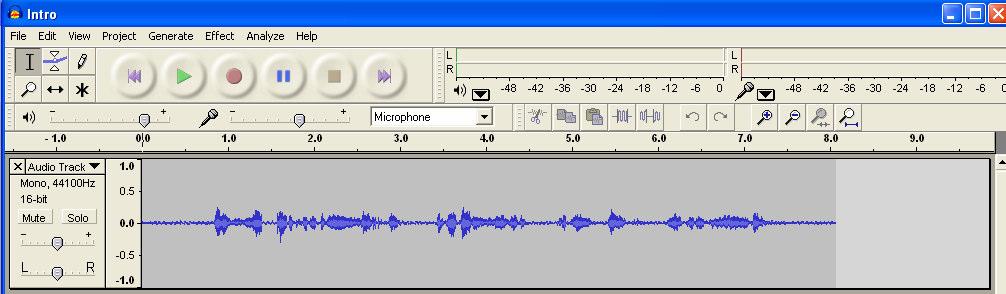 IMPORTING MUSIC INTO AUDACITY When you first open Audacity you will have an interface with a blank work area, thus you will need to import a sound file with which to work.