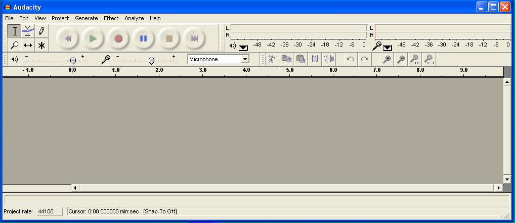 Audacity will accept many different types of audio files but the two you will most frequently work with are.wav and.mp3. The imported sound file will display as a Track in the work area.