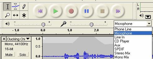 the recording volume. Finally make sure all other audio tracks have been muted.