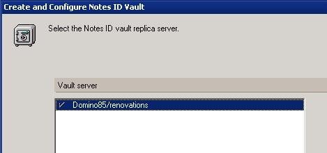 Database file name Vault ID file