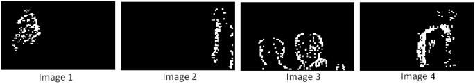 For defocused Image 2 and Image 4, the output frames are not filtered and therefore, the results show black images. (a) (b) (c) (d) Fig. 8.