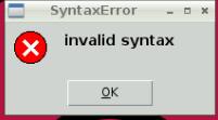 Program syntax errors When you start the program running the IDLE environment checks your program to make sure it is correct and then runs it in the IDLE Python shell.