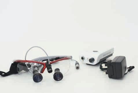 0 x 500mm 54mm PERFECTO THROUGH THE LENSES BINOCULAR LOUPES WITH RED SPORTS FRAME AND ULTRA LIGHTWEIGHT MEDICAL HEADLIGHT 6704-1000 2.5 x 340mm 60mm 6704-1001 2.