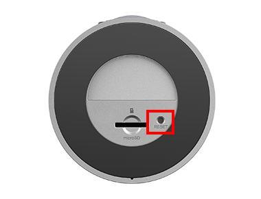 Q8:How do I reset my DSH-C310 camera back to the factory default settings? Note: All settings will be deleted including association with the Omna and HomeKit apps.