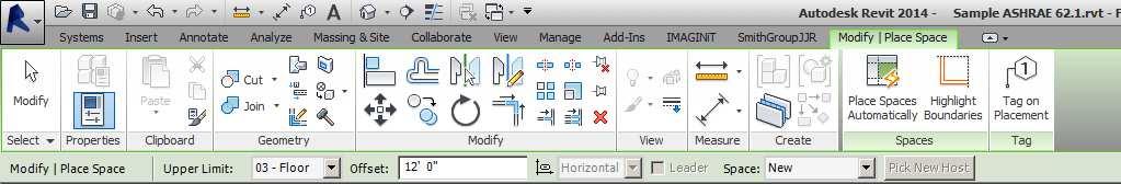REVIT SPACES UPPER LIMIT: THE LEVEL FROM WHICH TO MEASURE THE UPPER BOUNDARY OF THE SPACE. OFFSET: THE DISTANCE AT WHICH THE UPPER BOUNDARY OF THE SPACE OCCURS, MEASURING FROM THE UPPER LIMIT LEVEL.