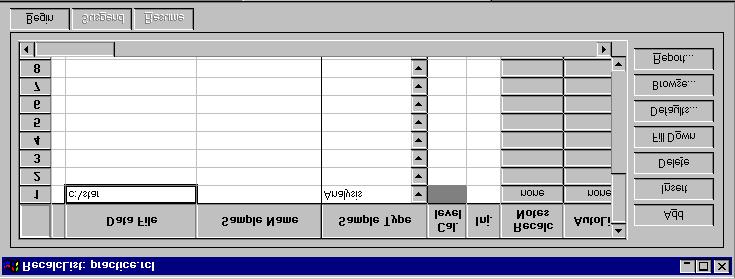 Click in the first cell in the first column. The cell becomes active. Click on Browse.... This opens the Open Data File dialog box.