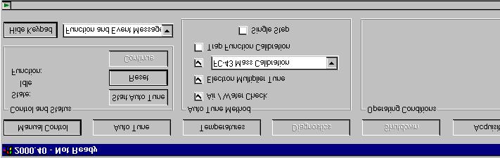 ACQUIRING A SATURN GC/MS DATA FILE After you have started Auto Tune, the appearance of the window during Air/Water Check will be similar to this screen: After the Air/Water