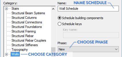 CREATE A BASIC SCHEDULE When creating a new schedule, you will be asked to choose a model category.