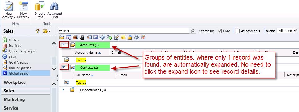 the search if only one record was found in this group (see Figure 20). This feature is disabled by default.