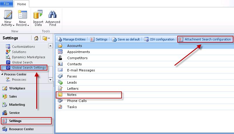 settings To enable the Search Attachment feature, please follow these steps: Go to CRM Settings -> GS Settings.