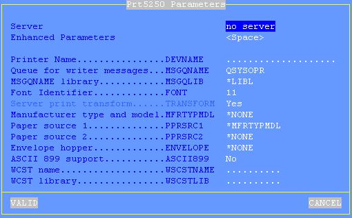 Installing under OS/400 These printers can be controlled by one of two protocols: - Prt5250: this service (RFC 2877) is OS/400 oriented.