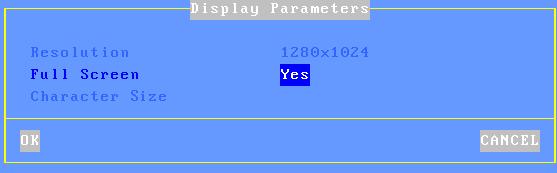 Installing under OS/390 7.1.2 - Display Parameters Within the 'Session Profile' box, select 'Display Parameters' and press <Space>.
